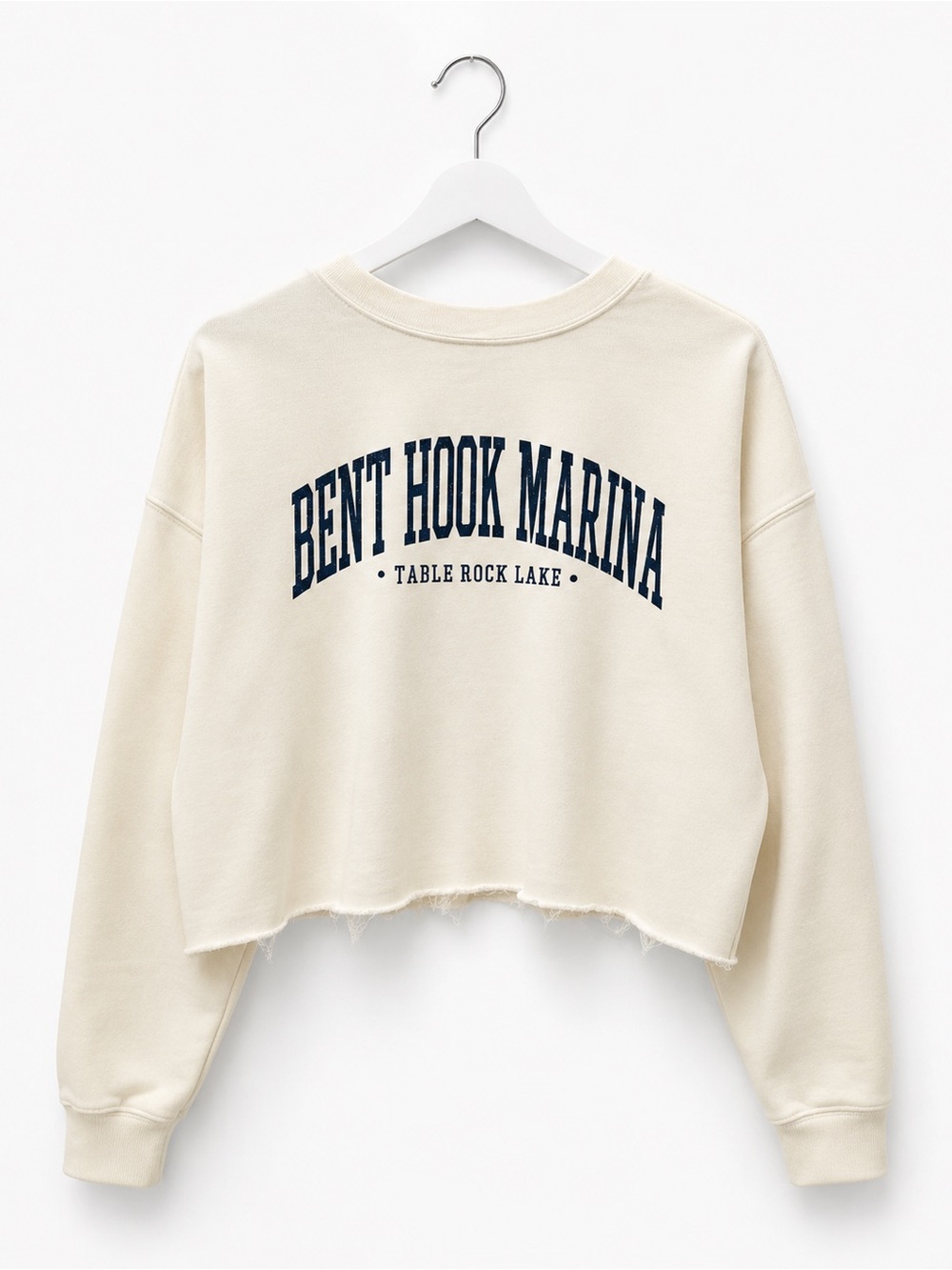 Blue 84 Bent Hook Marina Table Rock Lake Cropped Soft Sweatshirt